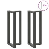 vidaXL Bartafelpoten 2 st T-vormig Staal Antraciet - 35% Korting