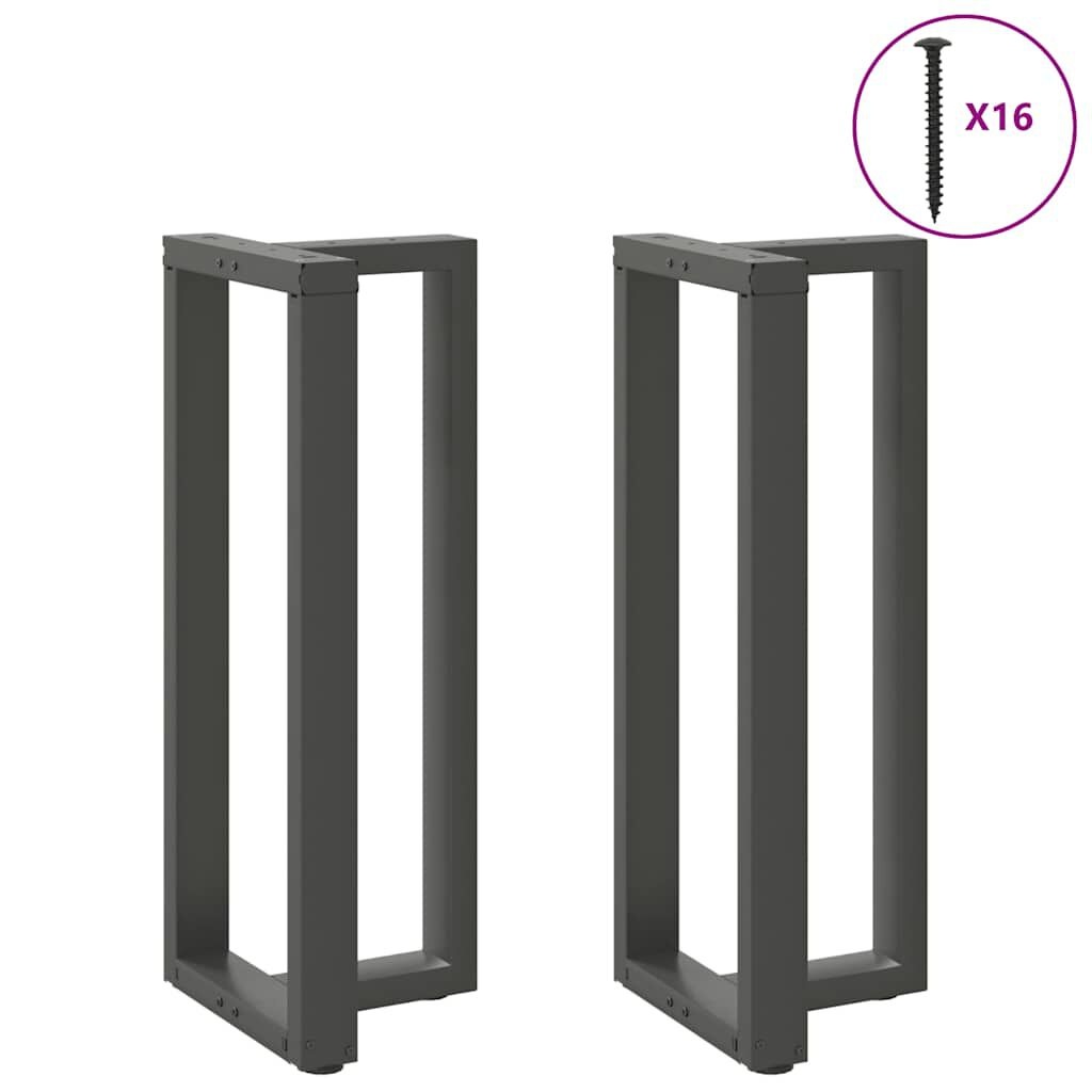 vidaXL Bartafelpoten 2 st T-vormig Staal Antraciet - 35% Korting