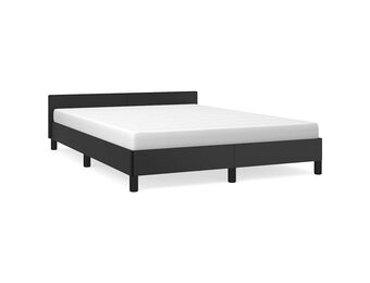 VidaXL Bedframe Zwart met Hoofdeinde 140x200 cm - 54% Korting