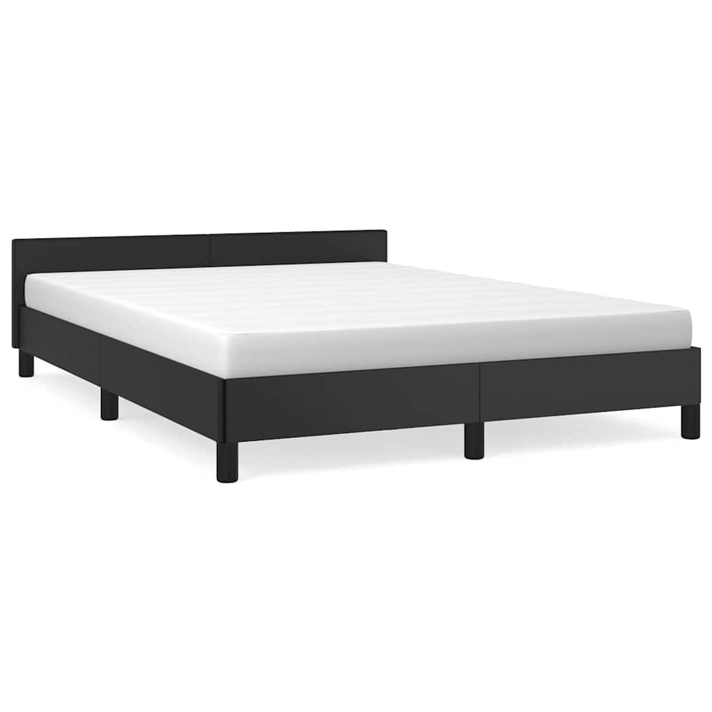 VidaXL Bedframe Zwart met Hoofdeinde 140x200 cm - 54% Korting
