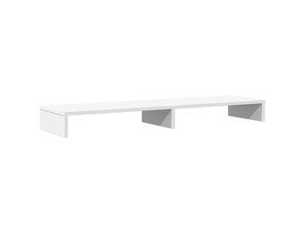 vidaXL Monitorstandaard 100x27x10 cm bewerkt hout wit