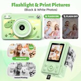 Kinder Direct Print Camera Groen - 1080p, 32GB, 5 Rollen Papier