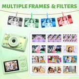 Kinder Direct Print Camera Groen - 1080p, 32GB, 5 Rollen Papier