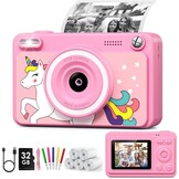 Kinder Direct Print Camera Groen - 1080p, 32GB, 5 Rollen Papier