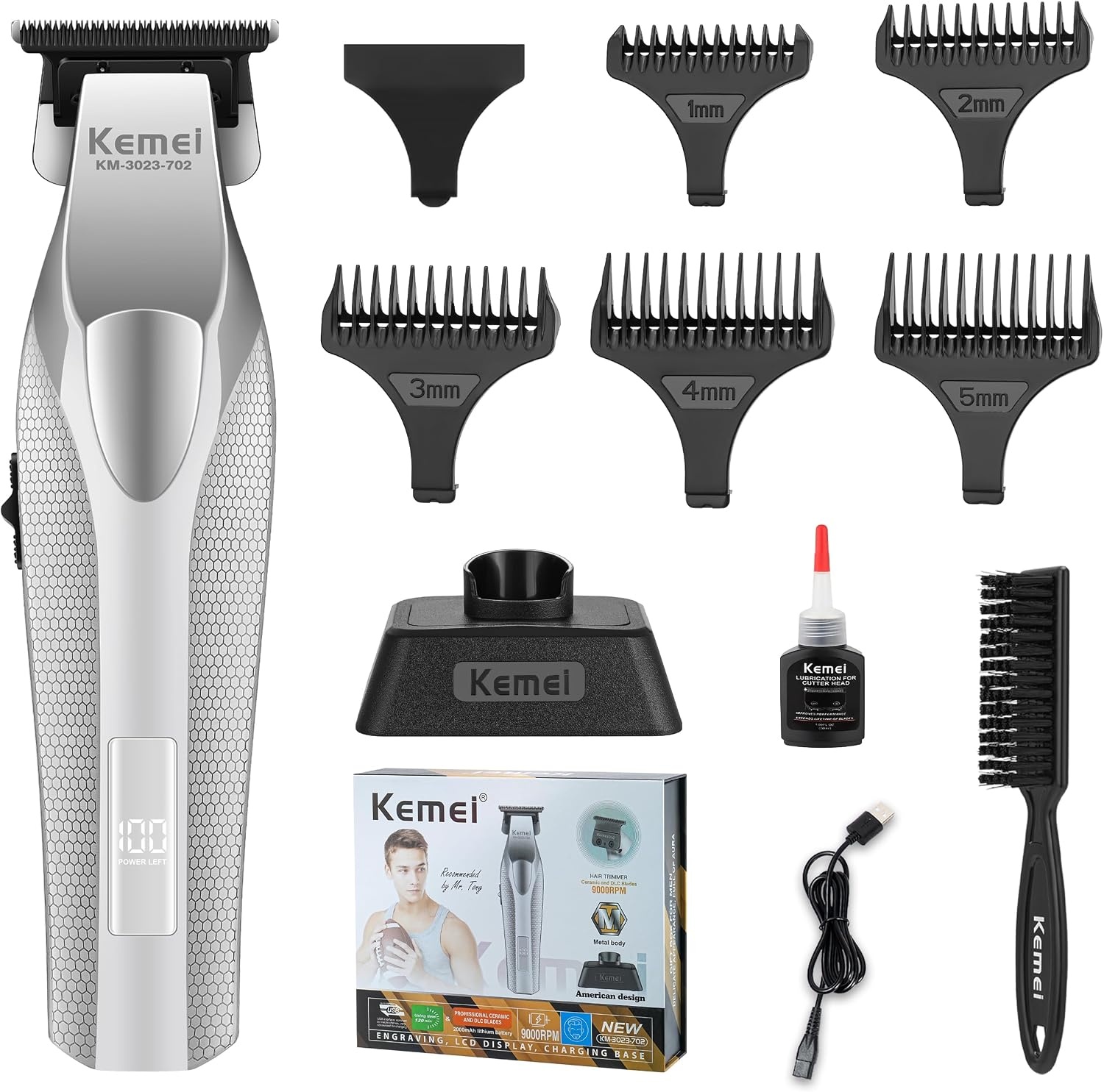 Professionele Baard- & Haartrimmer: 9000 TPM, Zero Gapped, Metaal, LCD | 34% Korting