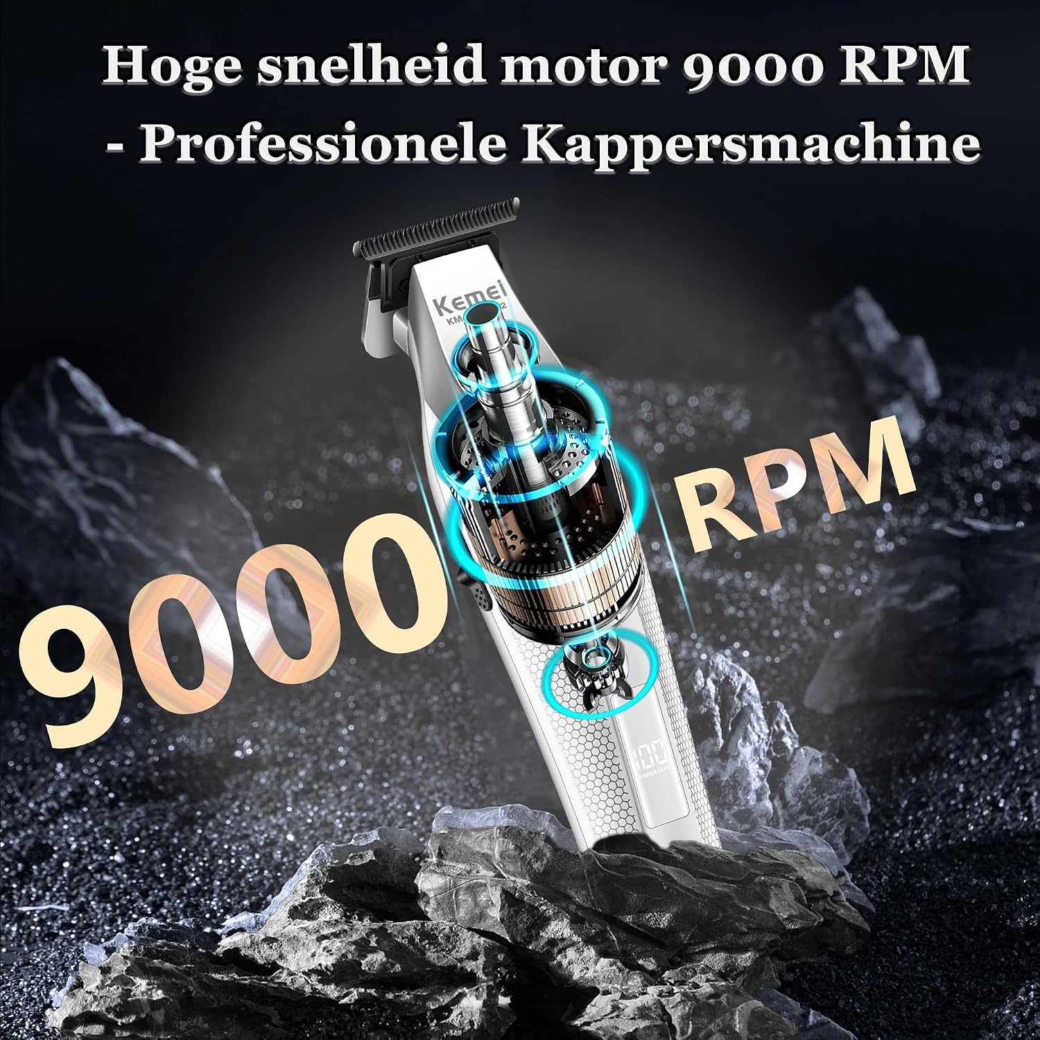 Professionele Baard- & Haartrimmer: 9000 TPM, Zero Gapped, Metaal, LCD | 34% Korting