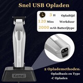 Professionele Baard- & Haartrimmer: 9000 TPM, Zero Gapped, Metaal, LCD | 34% Korting