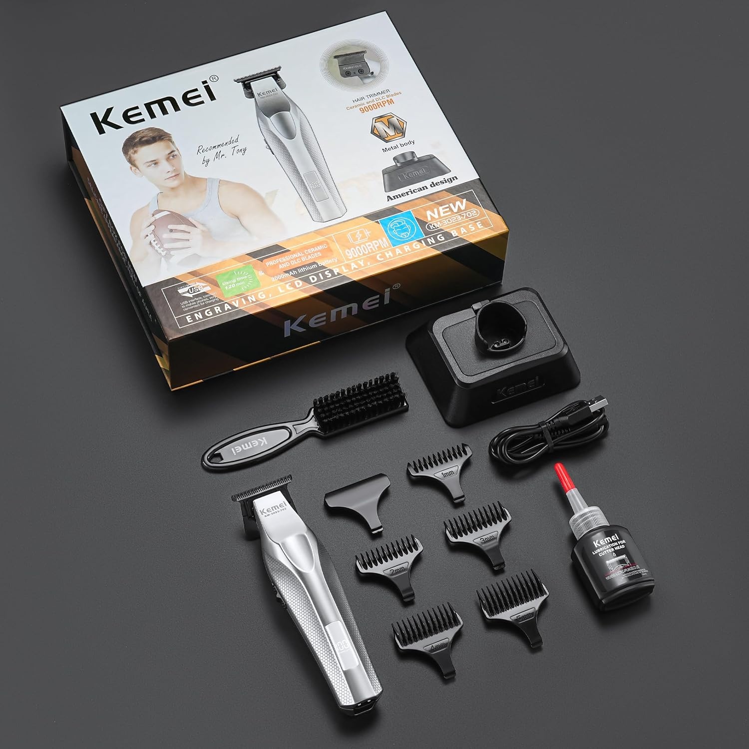 Professionele Baard- & Haartrimmer: 9000 TPM, Zero Gapped, Metaal, LCD | 34% Korting