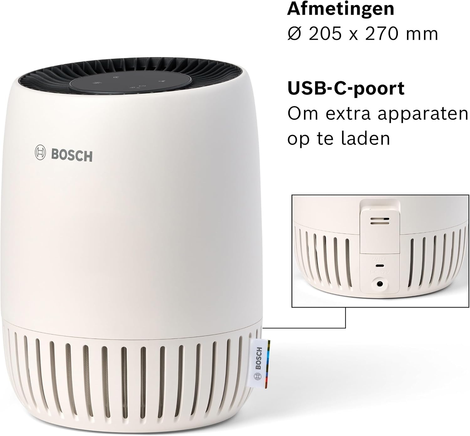 Bosch Air 500 Luchtreiniger - 23m² - HEPA - Stil - 34% Korting