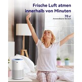 Luchtreiniger HEPA H13 met 3-traps filter | 12dB Nachtmodus | 34% Korting