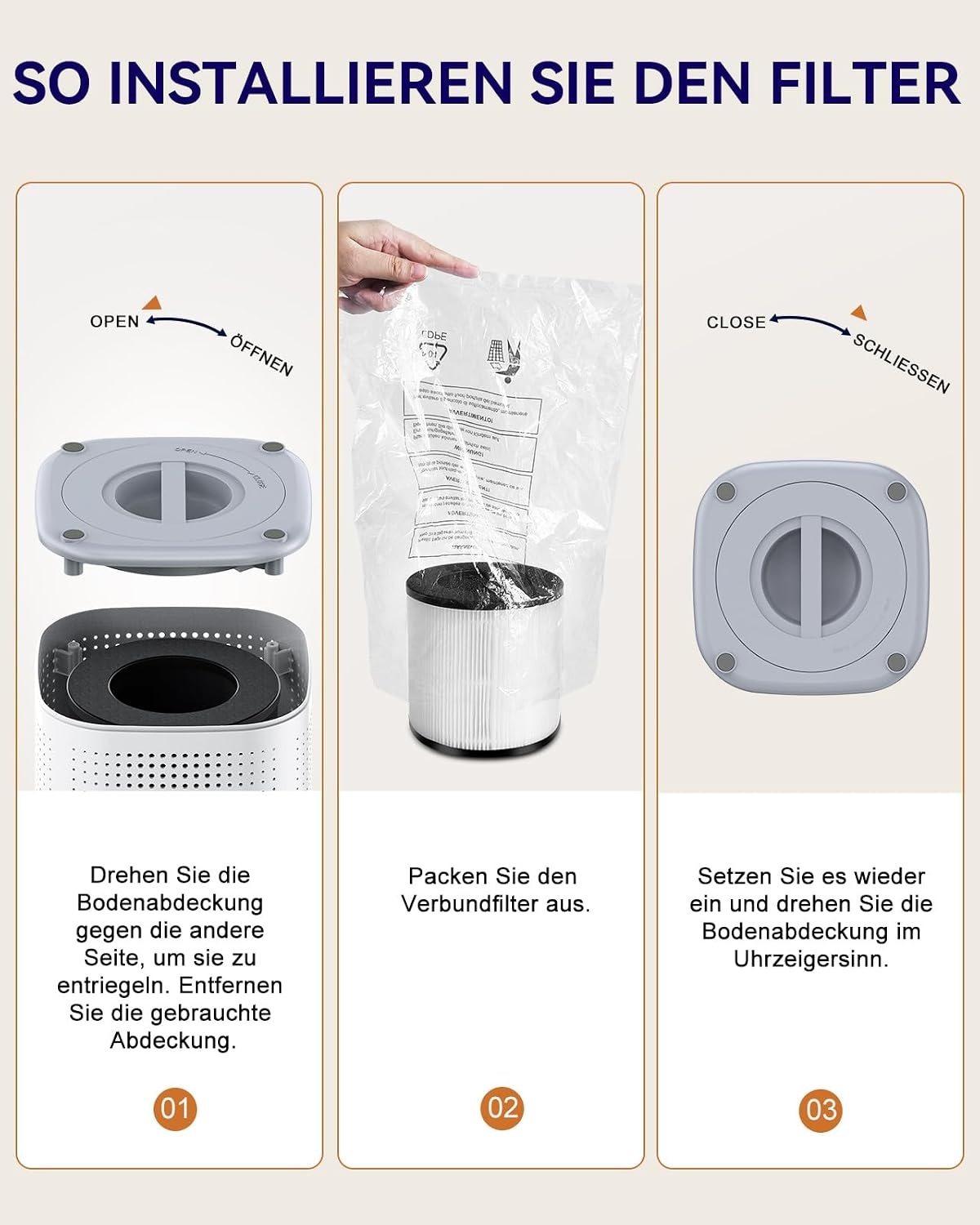 Luchtreiniger HEPA H13 met 3-traps filter | 12dB Nachtmodus | 34% Korting