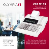 Olympia CPD 3212S Rekenmachine - 12 Cijfers | Fluorescerend Display | 34% Korting