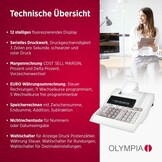 Olympia CPD 3212S Rekenmachine - 12 Cijfers | Fluorescerend Display | 34% Korting
