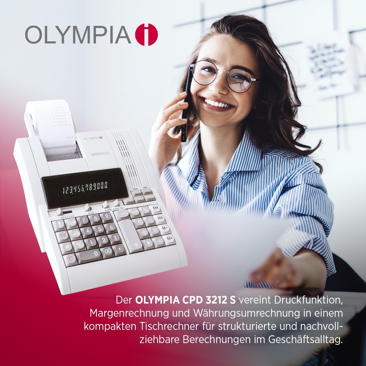 Olympia CPD 3212S Rekenmachine - 12 Cijfers | Fluorescerend Display | 34% Korting