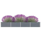 Verhoogde Plantenbak Grijs Staal 320x40x45 cm - 53% Korting