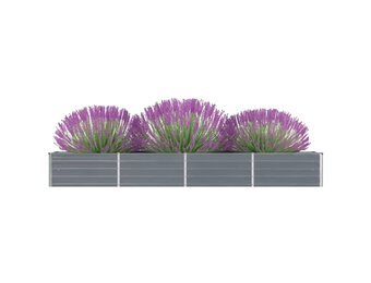Verhoogde Plantenbak Grijs Staal 320x40x45 cm - 53% Korting