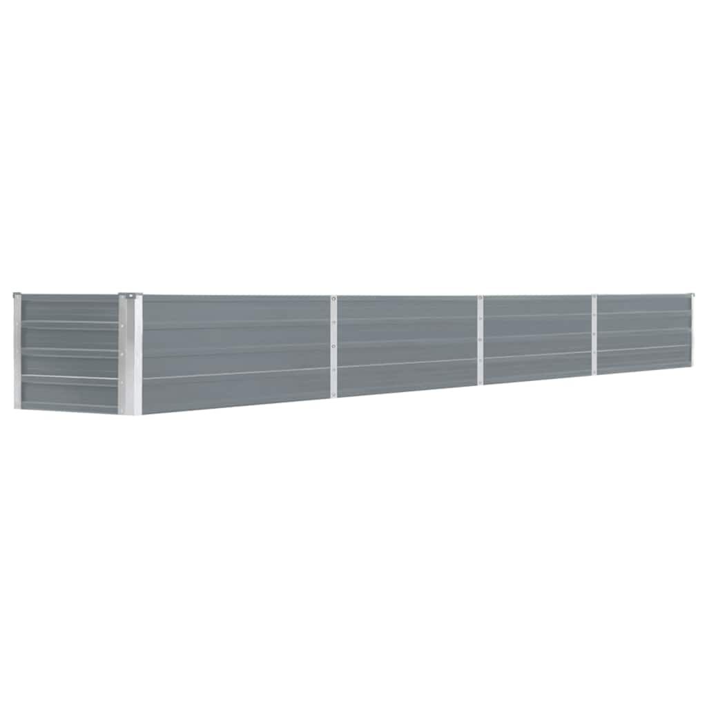 Verhoogde Plantenbak Grijs Staal 320x40x45 cm - 53% Korting