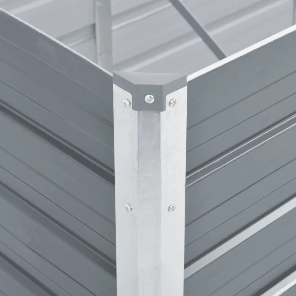 Verhoogde Plantenbak Grijs Staal 320x40x45 cm - 53% Korting