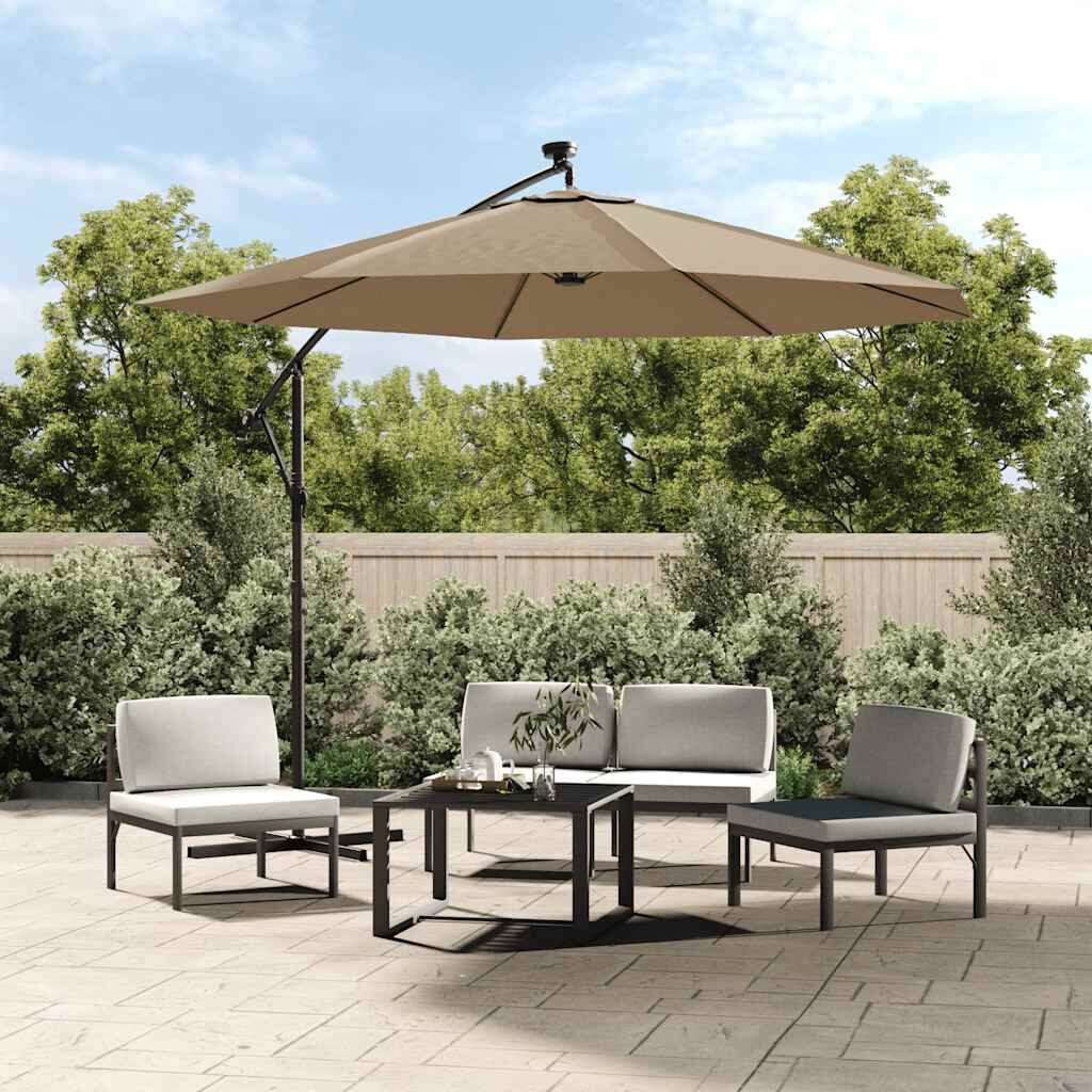 vidaXL Vervangingsdoek Zweefparasol 300cm Taupe - 33% Korting
