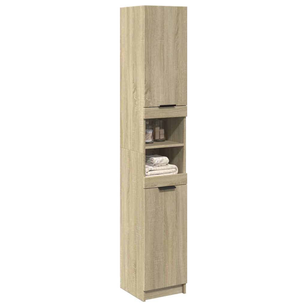Badkamerkast Sonoma Eiken 32x34x188,5 cm - 59% Korting