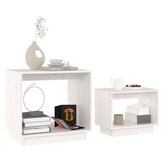 VidaXL Salontafelset Grenenhout Wit (58% korting)