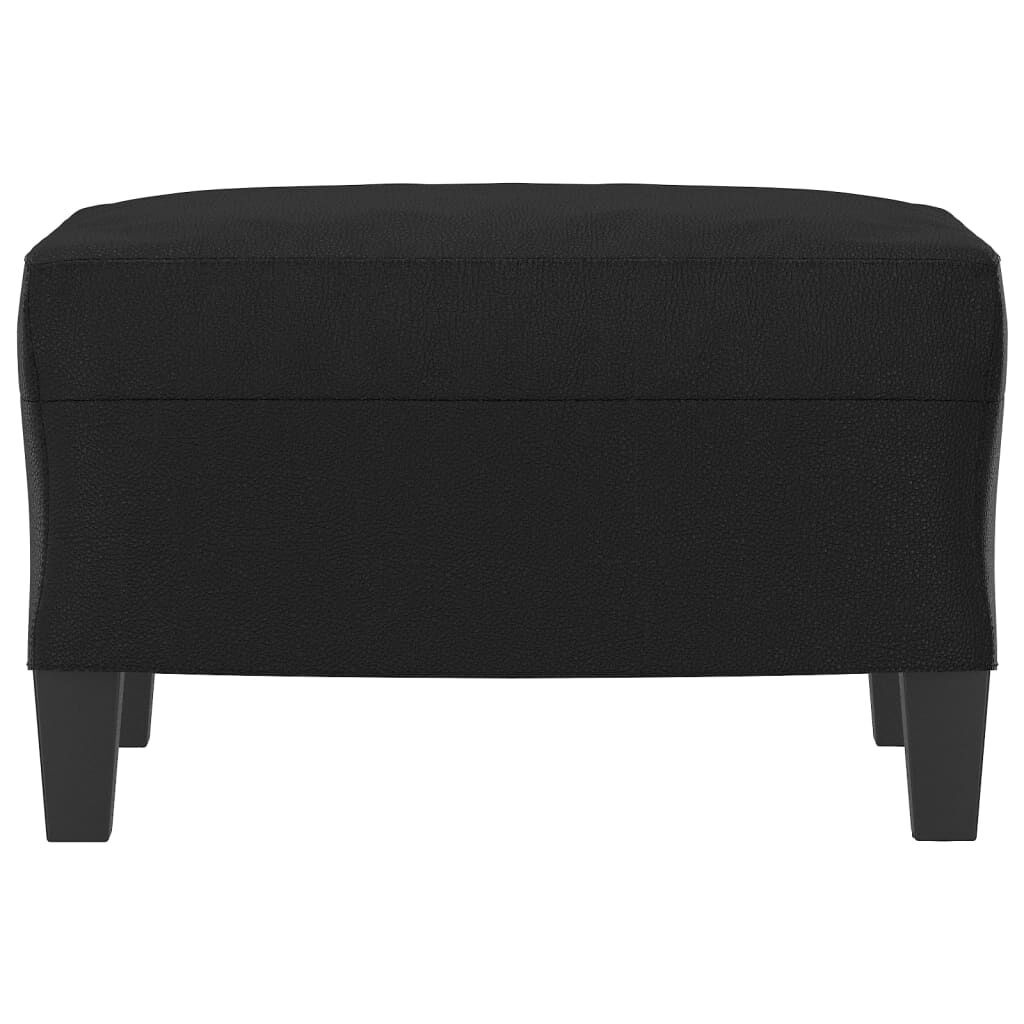 Voetenbank Kunstleer Zwart 60x50x41 cm - 34% Korting