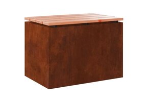 VidaXL Tuinbank 1-Persoons 60x40x43 cm Roestig Douglas Hout/Staal (58% Korting)