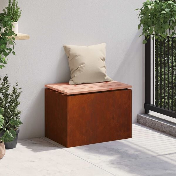 VidaXL Tuinbank 1-Persoons 60x40x43 cm Roestig