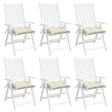 vidaXL Stoelkussens 6 st 50x50x7 cm oxford stof crèmewit