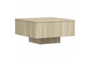 vidaXL Salontafel Sonoma Eikenhout Bewerkt 60x60cm - 62% Korting