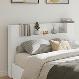 Hoofdbordkast Wit met LED 160cm 54% Korting