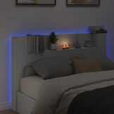 Hoofdbordkast Wit met LED 160cm 54% Korting