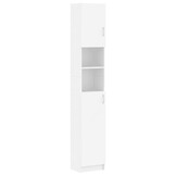Badkamerkast Wit 32x25,5x190 cm Bewerkt Hout - 34% Korting