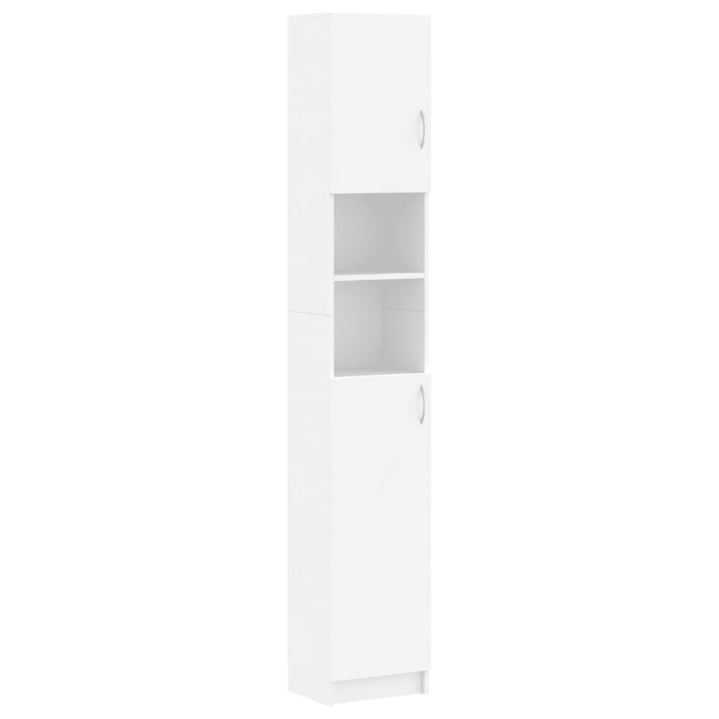 Badkamerkast Wit 32x25,5x190 cm Bewerkt Hout - 34% Korting