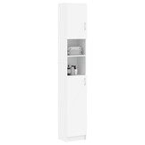 Badkamerkast Wit 32x25,5x190 cm Bewerkt Hout - 34% Korting