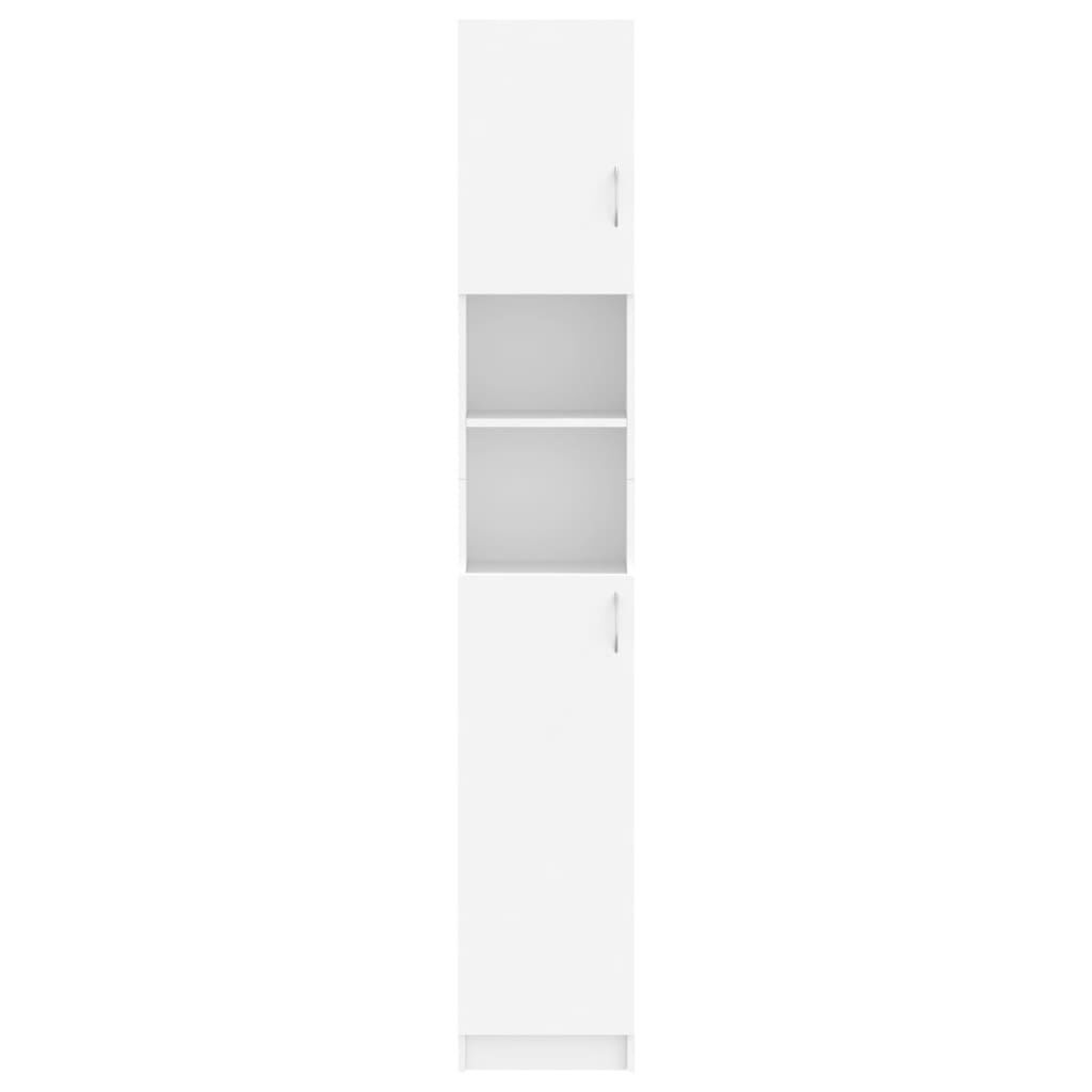 Badkamerkast Wit 32x25,5x190 cm Bewerkt Hout - 34% Korting