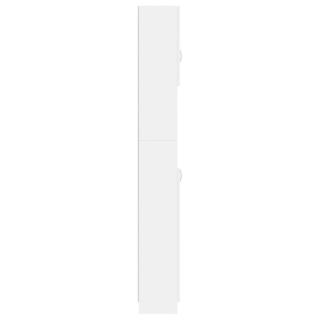 Badkamerkast Wit 32x25,5x190 cm Bewerkt Hout - 34% Korting