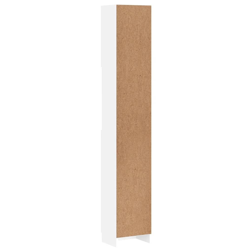 Badkamerkast Wit 32x25,5x190 cm Bewerkt Hout - 34% Korting