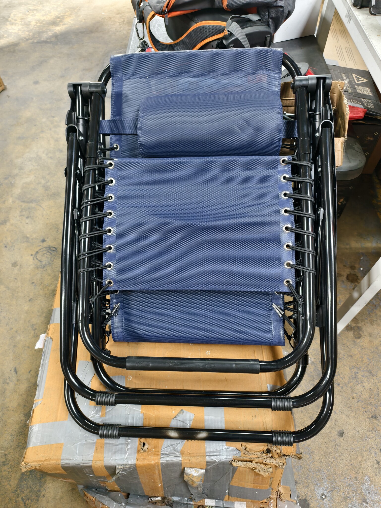 Blauwe Ligstoel Tuin - 175x67x108 cm - 53% Korting