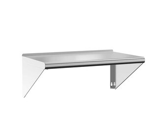 vidaXL Wandschap 75x45x31 cm roestvrijstaal zilverkleurig