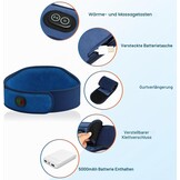 Comfytemp Draadloze Verwarmingsgordel met Vibratiemassage - Blauw - 18 x 147 cm