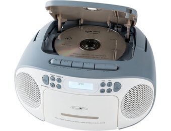 Reflexion RCR2260DAB/BL Draagbare Radio CD-Speler met Cassette en USB - Wit/Blauw