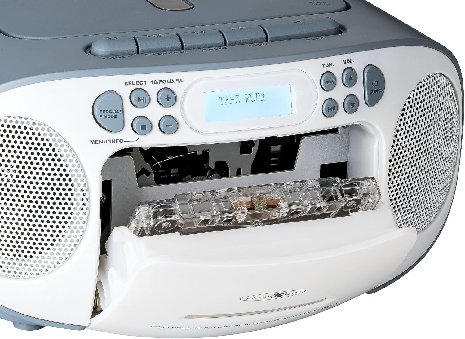 Reflexion RCR2260DAB/BL Draagbare Radio CD-Speler met Cassette en USB - Wit/Blauw