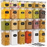 PurKeep 24 stuks luchtdichte voorraaddozen met deksel, BPA-vrij, keukenbewaardozen voor meel, suiker, korrels en bakaccessoires, 33,6 l