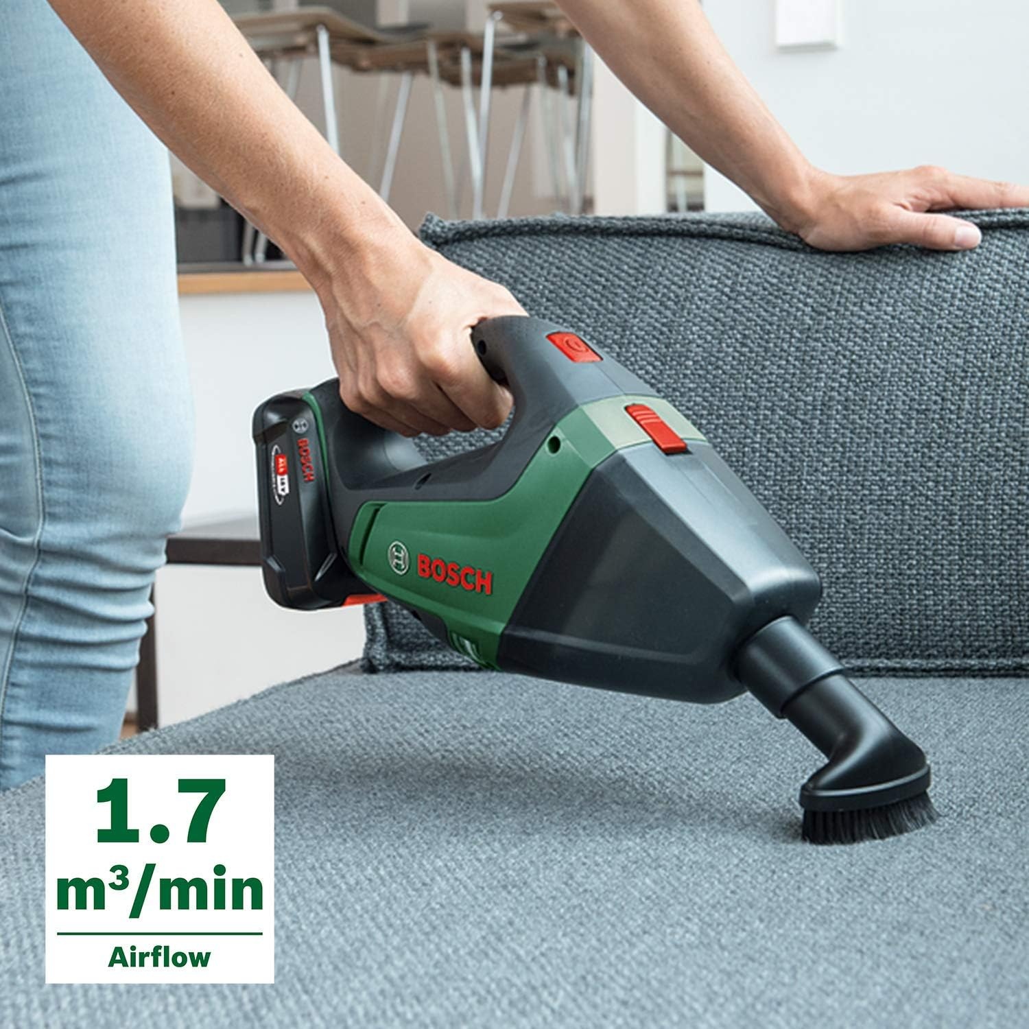 Bosch UniversalVac 18 Accustofzuiger - Klassiek groen - 18V - Zonder accu
