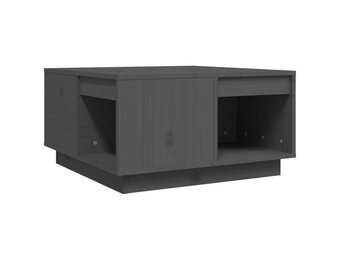 vidaXL Salontafel 60x61x32,5 cm massief grenenhout grijs