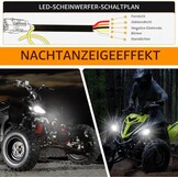 DREAMIZER 64W LED Koplampen voor Yamaha Raptor en YFZ - Set van 2 - Zwart