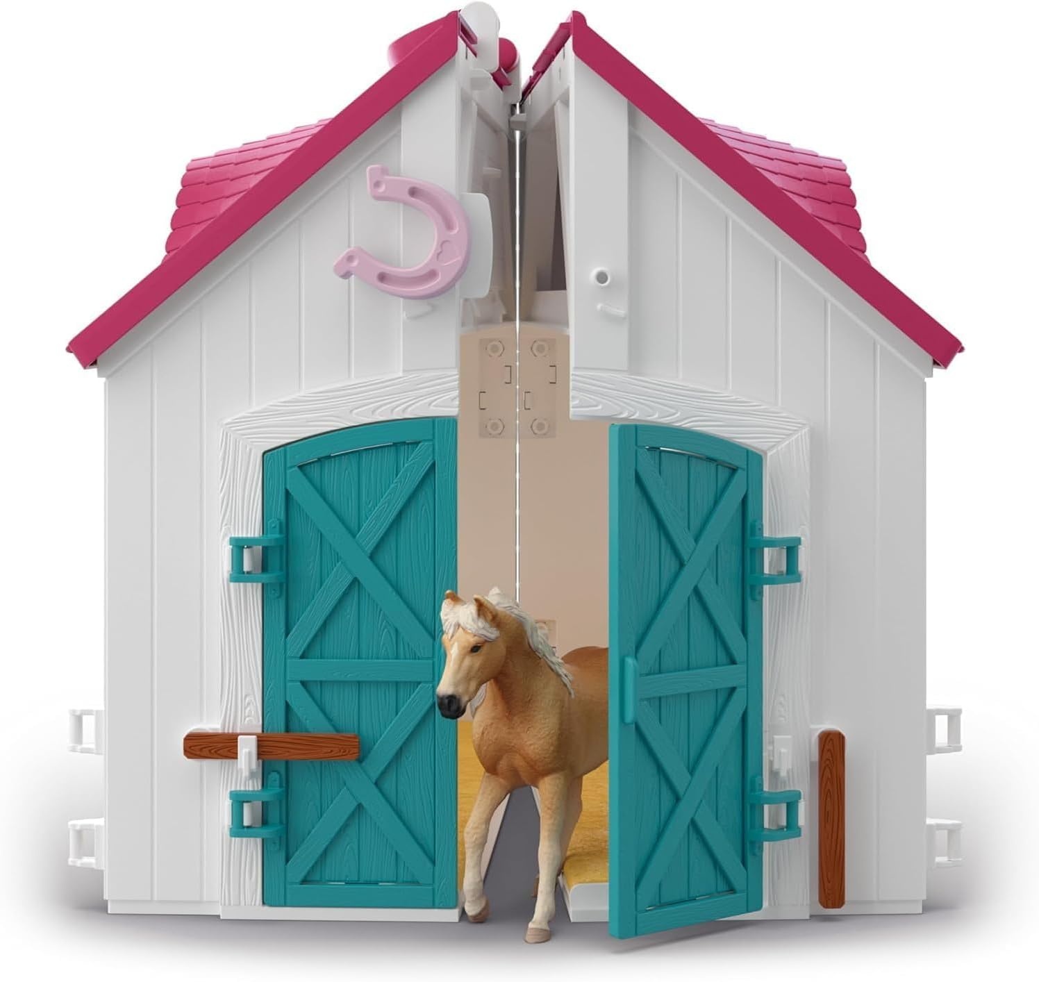 schleich HORSE CLUB | Mobiele paardenstal “Hoefijzer” 42703 | 60 stuks
