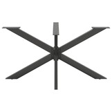 vidaXL Eettafelpoot spider vorm 150x78x(72-73) cm staal antraciet