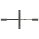 vidaXL Eettafelpoot spider vorm 150x78x(72-73) cm staal antraciet